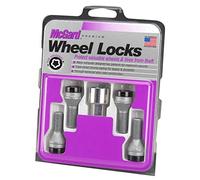 McGard 27316 cono asiento estilo rueda Lock Tornillos, cromo/negro, 4 locks, 1 Clave M12 x 1,25