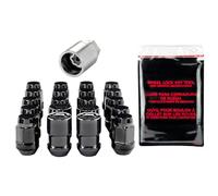 McGard 84538 Chrome/Black (M12 x 1.5 Thread Size) Bulge Style Cone Seat Wheel Installation Kit for 5-Lug Wheels