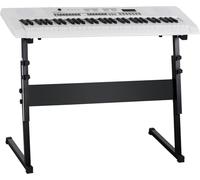 McGrey 6170 Teclado Portátil 61 teclas, 200 sonidos/ritmos, batería/adaptador, MP3 USB, incluye micrófono y soporte, color blanco.