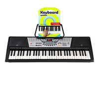 McGrey BK-6100 Keyboard (61 teclas, 100 sonidos, 100 ritmos, 12 canciones demo, función de aprendizaje, adaptador de corriente, soporte para partituras) set incluido con escuela de teclado