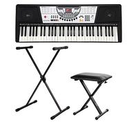 McGrey BK-6100 SET teclado (61 teclas) con soporte ajustable, taburete, 100 sonidos, 100 ritmos, 12 canciones demo, función aprendizaje, adaptador y atril para partituras.