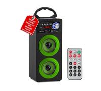 McGrey BS-20 Beachside Altavoz Bluetooth con batería extraíble - Caja de música portátil: Bluetooth, Radio FM (30 presintonías), reproducción USB/SD MP3, Entrada AUX, Mando a Distancia. Color: Verde