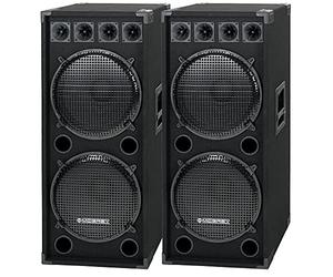 McGrey DJ-2522 Sala de Fiesta/Caja DJ Par 2 x 1500W, 750W RMS (1500W MÁX)