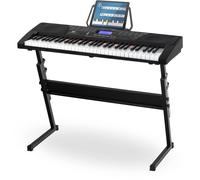 McGrey LK-6150 Set de 61 Teclas - Teclado Electrónico con 61 Teclas - Teclas Iluminadas y Altavoces - Incluye Soporte en Z - Negro