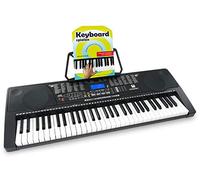 McGrey LK-6150 Set De 61 Teclas - Teclado Electrónico Con 61 Teclas - Teclas Iluminadas Y Altavoz - Incluye Escuela De Música - Ideal Para Estudiantes Y Principiantes - Negro