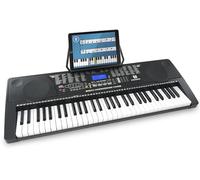 McGrey LK-6150 Teclado de 61 Teclas - Teclado para Principiantes con 61 Teclas Luminosas - 255 Sonidos y 255 Ritmos - 61 Sonidos de Percusión - 50 Canciones Demo - Reproductor MP3 Integrado - Negro
