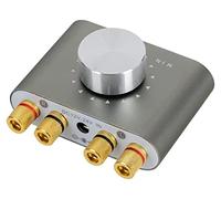 McGrey MAMP-250BT Mini Amplificador HiFi 100 Vatios - Amplificador Estéreo Ultracompacto - 2X 50 Vatios - Bluetooth 5.0, Entrada Jack y USB - Conexiones de Tornillo para 2 Altavoces - Gris Metálico