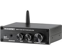McGrey MAMP-4100BT Mini Amplificador HiFi 2x50W - Bluetooth®, Jack, Óptica - Control de Tono 2 Bandas - Terminales para 2 Altavoces - Incluye Cable de Alimentación - Negro