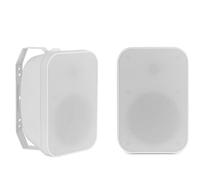 McGrey OLS-5251WH Altavoces de Exterior 50 Vatios Blanco Juego de 2 | 2 unidades de altavoces HiFi de dos vías, Aptos para exterior, Woofer: cono de polipropileno de 5, 25" (133 mm), 5 cm