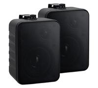McGrey One Control BK MKIII Par de Altavoces - Cajas Compactas para Instalación, Estudio o Uso HiFi - 10 Vatios RMS - Woofer de 4", Tweeter de 0,5" - Incluye Soportes de Montaje para Pared - Negro