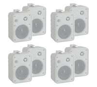 McGrey One Control WH MKIII Altavoces 4 Pares - Cajas Compactas para Instalación, Estudio o Aplicación HiFi - 10 Vatios RMS - Woofer 4", Tweeter 0,5" - Incluye Soportes de Montaje para Pared - Blanco