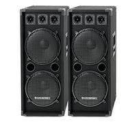 McGrey Pareja DJ-2222 Altavoces DJ PA de 2 Niveles 2X 30cm (12") Subwoofer 2000W (Pasivo, Sistema de 2 Vías, Caja de Madera)