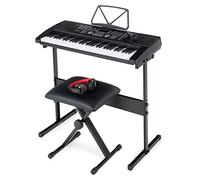 McGrey SK-6100 Keyboard Super Kit: 61 teclas, 255 sonidos y ritmos, funciones de aprendizaje. Incluye mesa, taburete, micrófono y auriculares. Color negro. Ideal para principiantes.