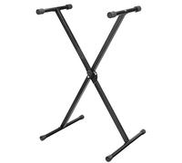 McGrey Soporte De Teclado KS-100 X - Una Sola Barra - Altura Ajustable En 5 Niveles - Plegable - Estable - Negro