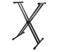 McGrey Soporte de Teclado KS-200 X de Doble Travesaño (ajustable en 5 niveles, plegable, estable) negro