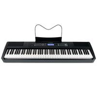 McGrey SP-100-Plus BK Stagepiano negro, 88 teclas contrapesadas, sensibilidad táctil, polifonía 64, 137 sonidos, MIDI, USB, grabación, acompañamiento, incluye atril y fuente de alimentación.