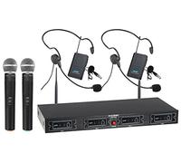 McGrey UHF-2V2H Set de Micrófonos Inalámbricos Quad con 2 Micrófonos