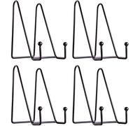 MCHERRY Soportes de exhibición de 6 pulgadas para fotos de platos, paquete de 4 unidades, soporte de hierro negro, soportes de marco de metal para fotos, imágenes, platos decorativos y arte de mesa