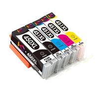 MCHkR Cartucho de Tinta PGI-450 CLI-451 BK C M Y Compatible con Impresora MG6340 MG7140 IP8740 MG7540 MX724 IX6840(5PCS PGI-450)