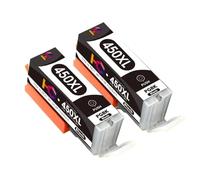 MCHkR Cartucho de Tinta PGI-450 CLI-451 BK C M Y Compatible con Impresora MG6340 MG7140 IP8740 MG7540 MX724 IX6840(2BLACK PGI-450)