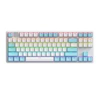 MCHkR NA87 87 Teclado mecánico con con interruptores magnéticos Características Personalizables de Intercambio en Caliente para la Oficina y los Juegos Use la Idea de Regalo(White)
