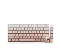 MCHkR Teclado de Juego mecánico de Interruptor magnético cableado 83 Clave Hot Swap RGB Junta Personalizada Compatible para VGNA75 Gamer Keyboard Gift(Pink)