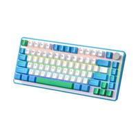 MCHkR Teclado mecánico con SK82, 82 Tipos C, retroiluminación RGB para Juegos, Teclado Hotswap Personalizable para Jugadores y Uso en la Oficina(Light Blue)