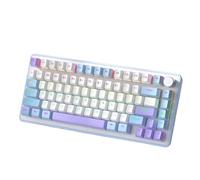 MCHkR Teclado mecánico con SK82, 82 Tipos C, retroiluminación RGB para Juegos, Teclado Hotswap Personalizable para Jugadores y Uso en la Oficina(Blue Purple)