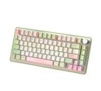 MCHkR Teclado mecánico con SK82, 82 Tipos C, retroiluminación RGB para Juegos, Teclado Hotswap Personalizable para Jugadores y Uso en la Oficina(Pastel Green)