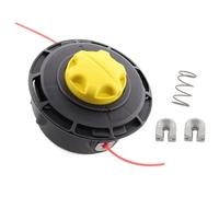 MCHNIC Cabezal de doble línea M10 x 1,25 LH con punta automática, cabezal de desbrozadora de gasolina, diámetro de alambre de 2,4 mm, compatible con cortador de cepillo FUXTEC