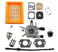 MCHNIC Carburador con filtro de aire, manguera de gasolina para Stihl FS 120 R FS120 FS200 FS250 FS300 FS350 FS400 FS450 FS480 BT120 BT121 desbrozadora sustituye a 4134 120 0603, 4134 122 0 065 36 ES