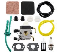 MCHNIC Carburador con filtro de aire, manguera de gasolina para Stihl HS75 HS80 HS85 HL75 HL75K FH75 HT70 HT75 KM80 KM85 KM85R SP80 SP85 FC75 FC85 FS75 FS75 FS85 cortasetos