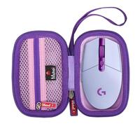 Mchoi Funda rígida de transporte adecuada para mouse inalámbrico Logitech G305 Lightspeed para juegos, a prueba de golpes, impermeable, funda protectora para mouse inalámbrico morado, solo funda