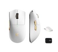 MCHOSE K7 Ultra Gaming Mouse inalámbrico, 59 g, ultraligero, sensor PAW3950, tasa de sondeo de 8000 Hz, 42K DPI, 5 botones programables, 120 horas de tiempo de reproducción, base de carga inalámbrica