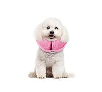MCHY Cono inflable para perro, collar de recuperación ajustable para perros después de la cirugía, evita mordeduras y arañazos, no bloquea la visión (rosa, cuello en S de 7 a 12 pulgadas)