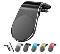 Mciluyaiio Soporte magnético para navegación de teléfono móvil, Tipo L, Giratorio 360°, para Coche, para ventilación de Aire, Universal, Compatible con Cualquier Smartphone (Negro)