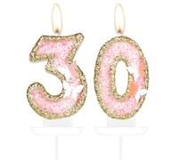 mciskin Velas de mariposa número 30, velas de feliz cumpleaños número 30 de oro rosa para pastel, decoraciones de pastel de cumpleaños número 30 para niñas, decoración de pastel de mariposa dorada 30,