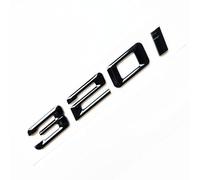 MCK Auto - 320i - Emblema adhesivo para guardabarros delantero y trasero, color negro brillante