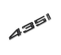 MCK Auto - 435i - Emblema adhesivo para guardabarros delantero y trasero, color negro brillante