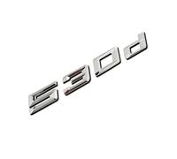 MCK Auto - 530d Emblema para Maletero Trasero Plateado Brillante 530d para la Serie 5 E39 E60 E61 F10 F11 G30 G31 G60 G61