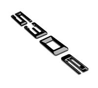 MCK Auto - 530e Negro Brillante Guardabarros Delantero Trasero Negro Insignia Logo Bota Emblema Adhesivo Tuning