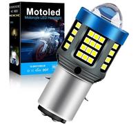 MCK Auto - Bombillas de faros de moto scooter BA20D H6 actualizadas LED blancas de haz alto y bajo Plug and Play con proyector HD (paquete de 1) - MCHB-H6 - Convierte tu conducción
