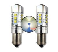 MCK Auto Bombillas LED Canbus H6W BAX9S 80W CREE de alta potencia blanca muy brillante y sin errores compatibles con F30 F31 F34 - EB3R5 - 2 bombillas - transforma tu viaje