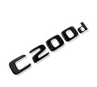MCK Auto - C200d Negro Brillante Delantero Trasero Ala Negro Insignia Logo Bota Emblema Adhesivo Tuning