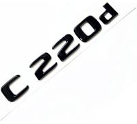MCK Auto - Emblema de emblema para maletero delantero y trasero, color negro brillante C220d