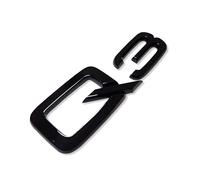 MCK Auto - Q3 Negro Brillante Delantero Trasero Ala Negra Insignia Logo Maletero Emblema Adhesivo Tuning