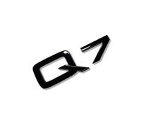 MCK Auto - Q7 Negro Brillante Delantero Trasero Ala Negro Insignia Logo Botón Emblema Adhesivo Autoadhesivo Tuning