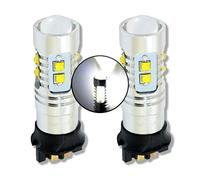 MCK Auto - Reemplazo para PW24W LED CanBus Juego de bombillas blancas muy claras y sin erros CC F30