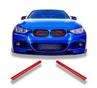 MCK Auto Tiras de rejilla de radiador frontal para insertar accesorios de rejilla compatibles con F20 F21 F22 F23 F30 F31 F32 F33 F34 F36 F44 F45 F46 G11 G11 2 G300 G31 G32 G38 GT (rojo) 2piezas de