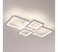 Mckalen Lámpara de Techo LED Moderna, 56W 6300LM Plafon Led Techo Cuadrada Design, Blanco Lámpara de Techo para Salon Comedor Cocina Dormitorio Sala de Estudio,Luz Blanca Cálida 3000K